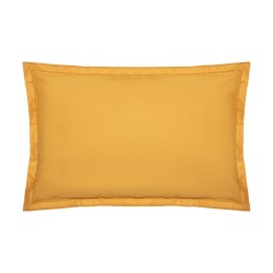 Funda de almohada color mostaza 70 x 50 cm