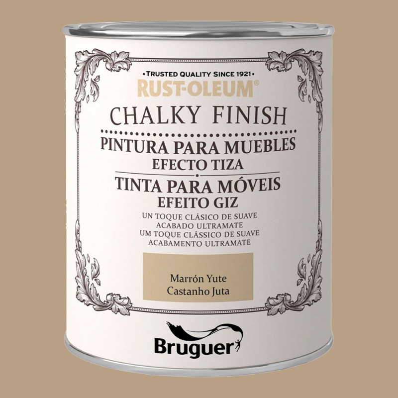 Rust-oleum chalky finish muebles marron yute 750 ml