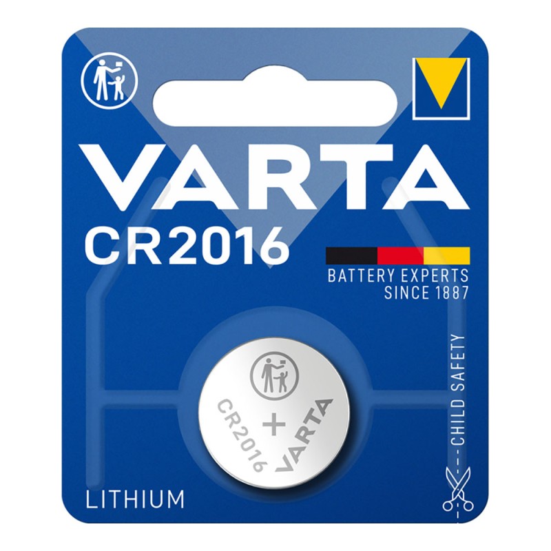 Micro pila de boton lithium cr2016 3v (blister 1 unid.) ø20,0x1,6mm