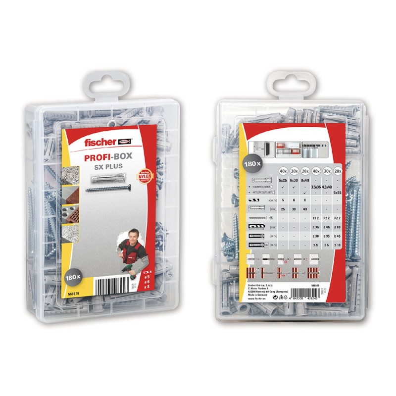 Tacos sx plus 5/6/8 + tornillos, caja 180 uds