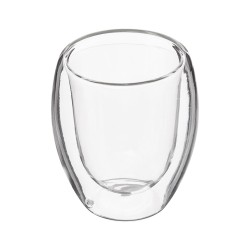 Tazas de cafe de cristal de doble pared 7 cl, 2 uds