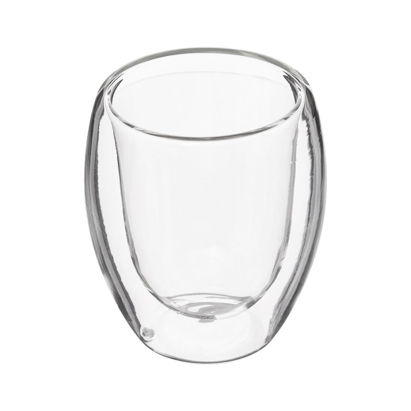 Tazas de cafe de cristal de doble pared 7 cl, 2 uds