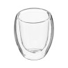 Tazas de cafe de cristal de doble pared 7 cl, 2 uds