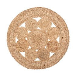 Mantel individual de yute calado ø38cm
