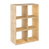 Estanteria modular 6 cubos dinamic pino macizo 70,8 x 33 x 105,4 cm