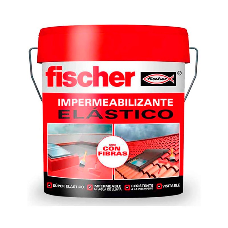Impermeabilizante rojo con fibras 15 l