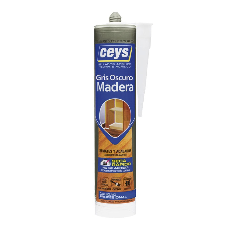 Sellador acrílico madera gris oscuro 300 ml