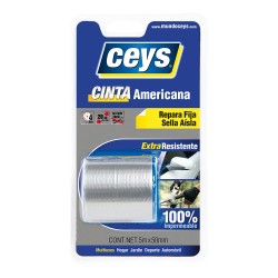 Cinta americana plata 50 mm x 5 m blister