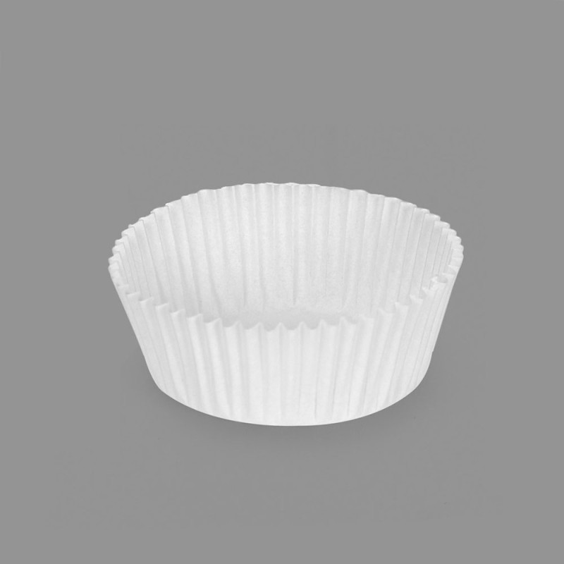 Moldes de papel para magdalenas blanco ø4 x 2,5 cm, blister 80 uds