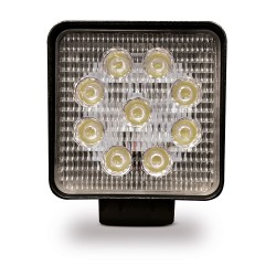 Faro de trabajo cuadrado 9 leds 27w 10-80v 2150lm 60 goodyear