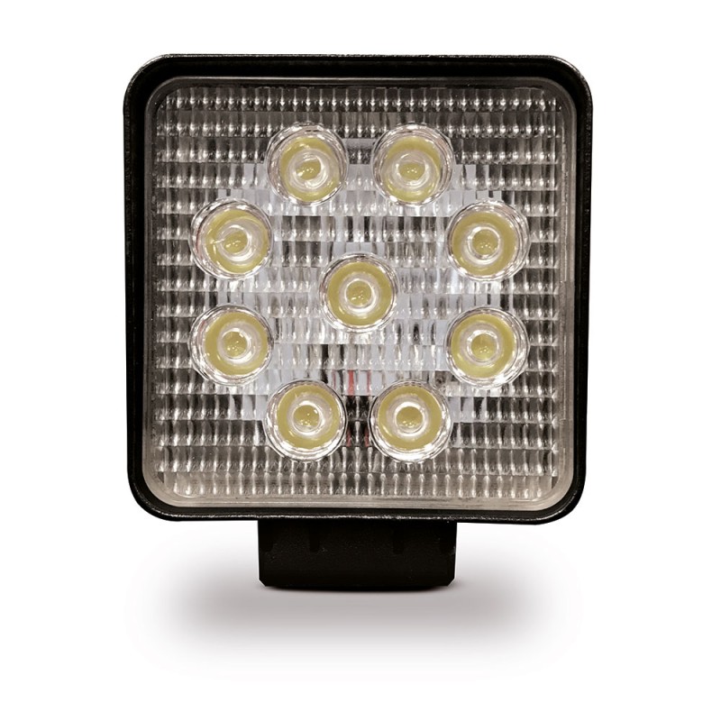 Faro de trabajo cuadrado 9 leds 27w 10-80v 2150lm 60 goodyear
