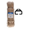 Cuerda yute natural 3 cabos calibre 10 mm x 10 m