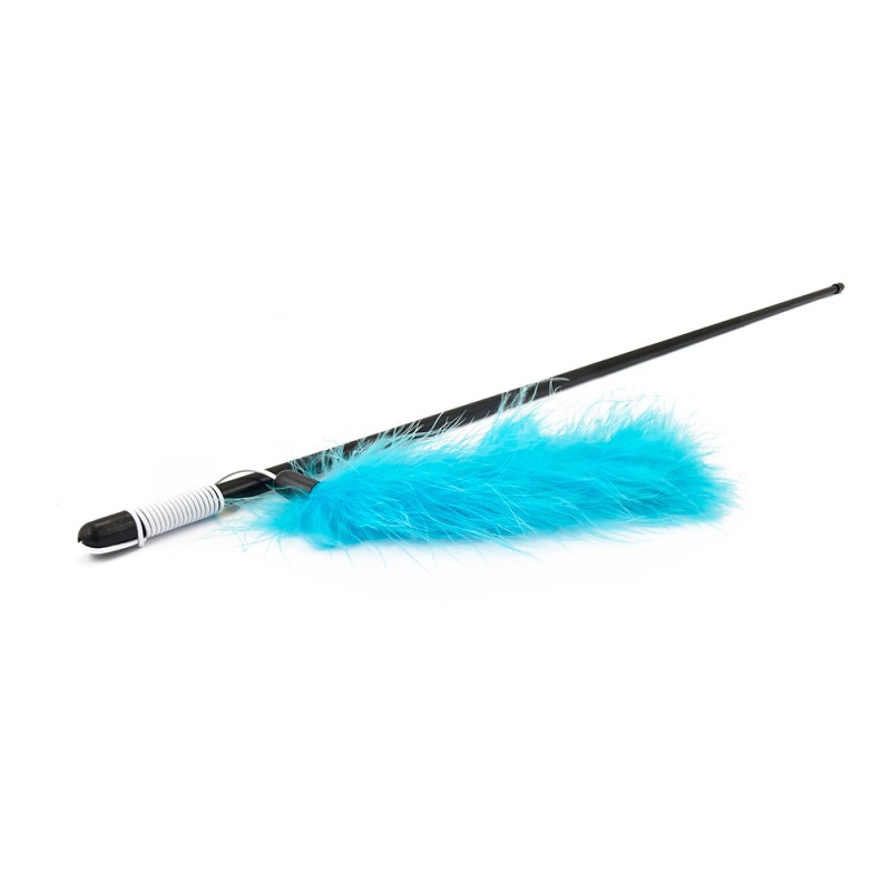 Juguete para gatos vara con pluma de colores 48 cm colores surtidos