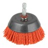 Cepillo de copa de nylon, vástago hexagonal 1/4", ø65 mm