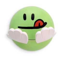 Colgador adhesivo infantil diseño cara verde