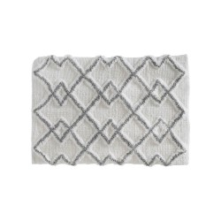 Alfombra de baño etnica gris 50 x 75 cm