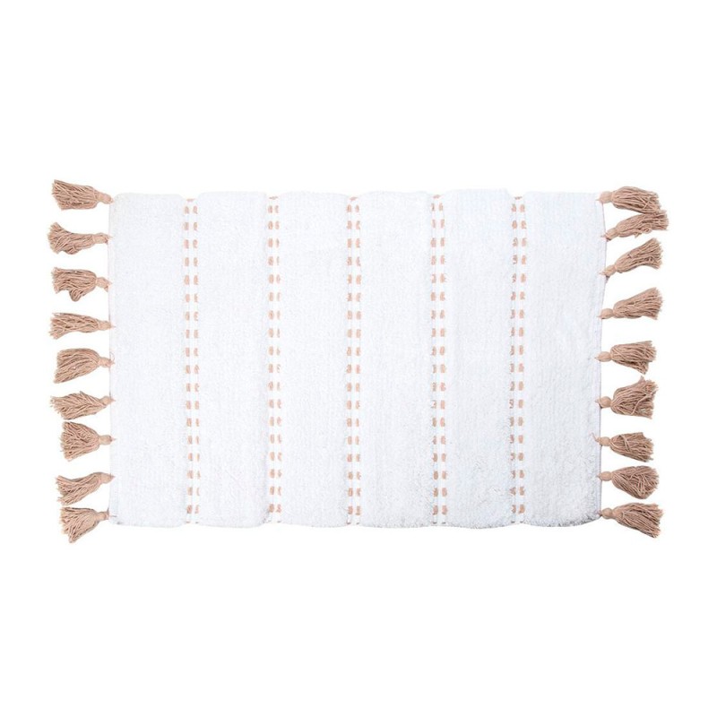 Alfombra de baño 'pom pom' marron 50 x 75 cm