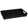 Bandeja de melamina negra coleccion noir kitchen 45 x 30 cm