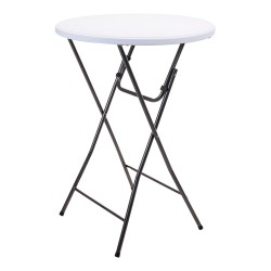 Mesa redonda plegable color blanco ø80 x 110 cm