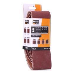 Lijas para lijadora de banda recambio para 08778, set 5 uds