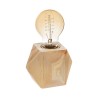 Lampara de mesa de madera 8 x 7,5 cm e27 (bombilla no incluida)