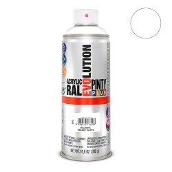 Pintura acrílica spray evolution 520 cc ral 9016 blanco tráfico