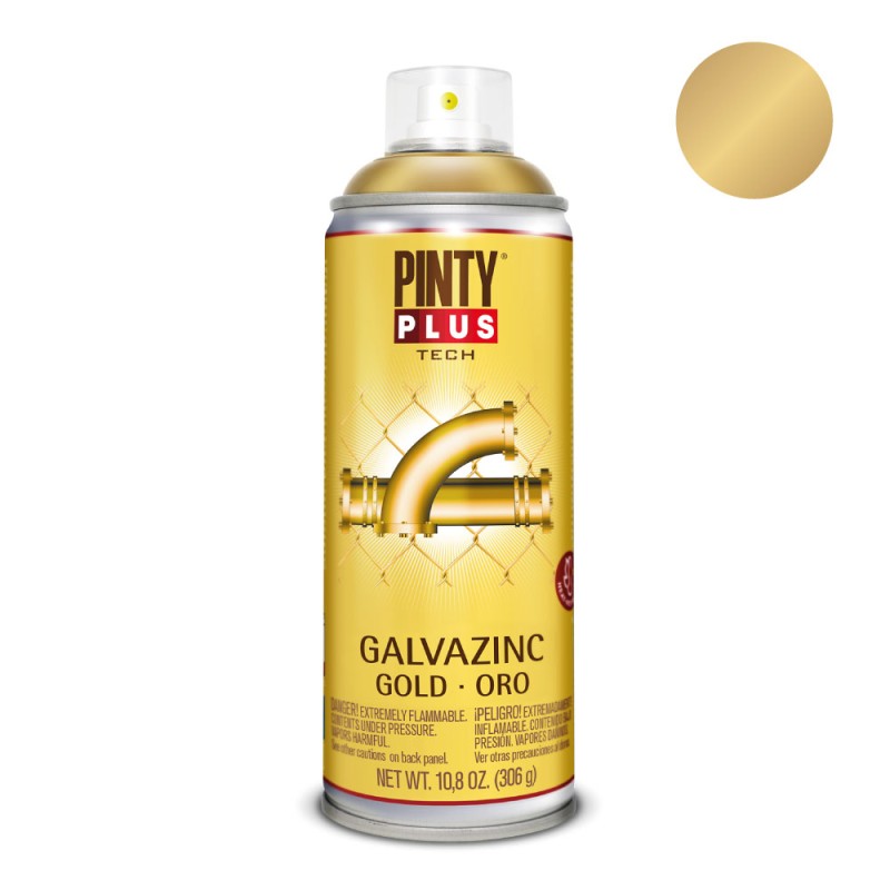 Pintura en spray galvazinc 520cc g151 oro brillo