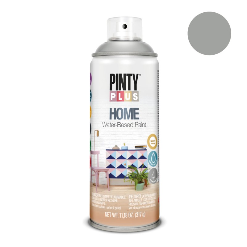 Pintura acrílica spray home water-based 520 cc rainy grey hm417