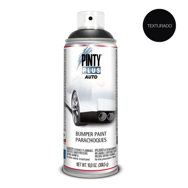 Pintura en spray auto 520 cc bumper texturado bt104 negro