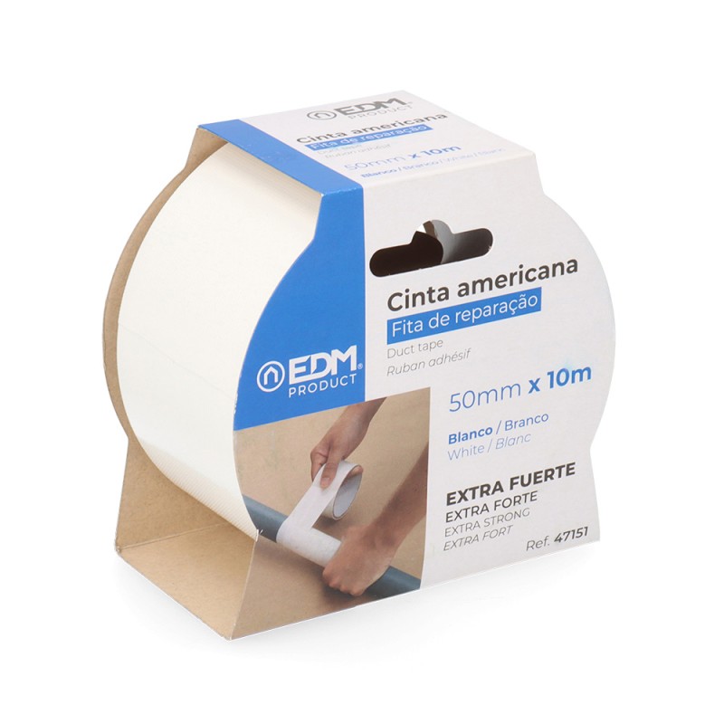Cinta americana blanca 50 mm x 10 m