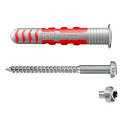 Tacos estanco ø6 x 38 mm + tornillos duoseal, pack 50 uds