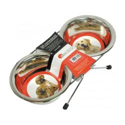 Set comederos acero inoxidable 2 x 0,35 l