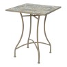 Mesa metalica/mosaico bistro color marron para exterior 58 x 58 x 72 cm