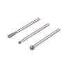 Muelas de diamante esféricas y cónicas, set 3 uds