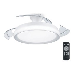 Ventilador de techo de led modelo bliss. color blanco. potencia: 28 + 35 w aspas: ø 106 cm con mando a distancia
