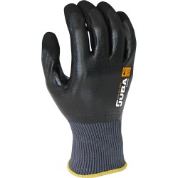 Guante de trabajo nylon / nitrilo negro talla 9