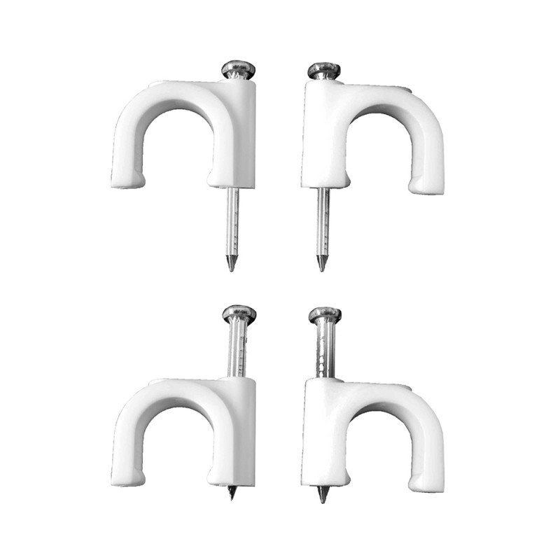 Grapa para cable manguera tubular 2 x 0,75 mm n°05, blanca, caja 100 uds