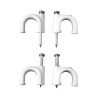 Grapa para cable manguera tubular 2 x 4,0 mm n°09, blanca, caja 100 uds