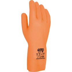 Guante de trabajo látex / neopreno naranja talla 9