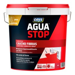 Aguastop caucho fibras rojo 20 kg