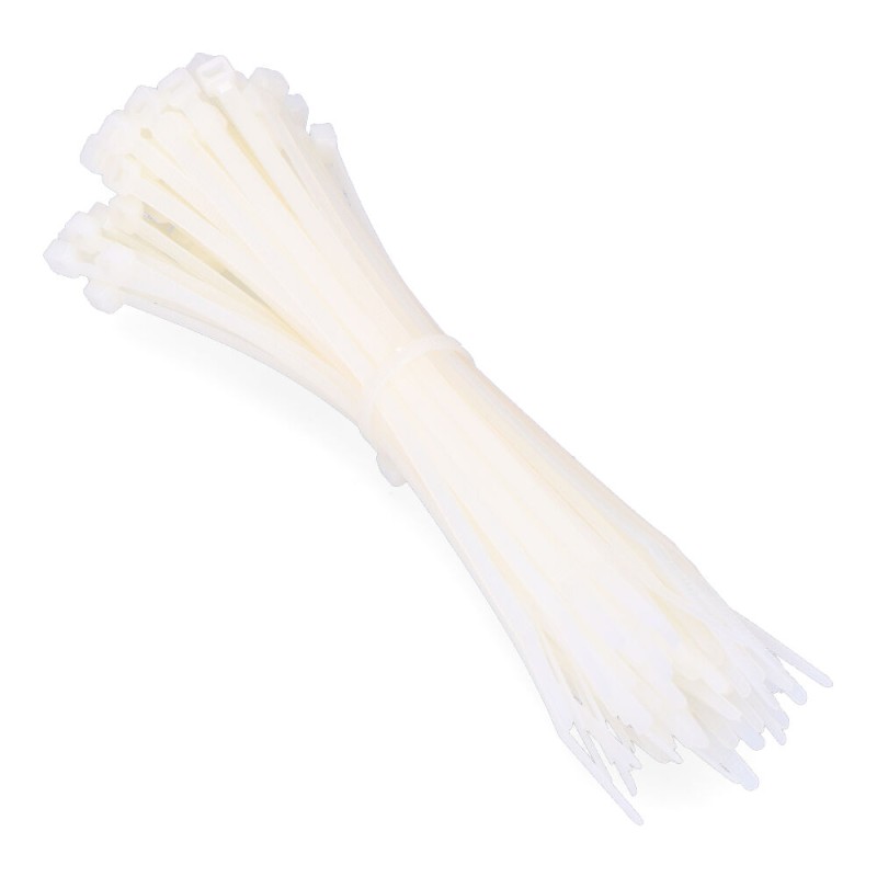 Bridas natural 4,6 x 200 mm nylon alta calidad (bolsa 100 unid.)