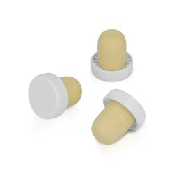 Tapones corcho con cabeza de plástico colores surtidos 6 uds