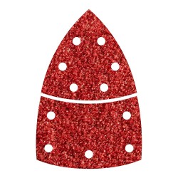 Hoja abrasiva adhesiva, 2 piezas para madera/metal, grano 40, pack 10 uds