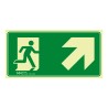 Cartel evacuación escalera arriba derecha pvc 0,7mm clase b 32x16cm b11150 normaluz