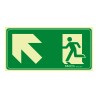 Cartel evacuación escalera arriba izquierda pvc 0,7mm clase b 32x16cm b11151 normaluz