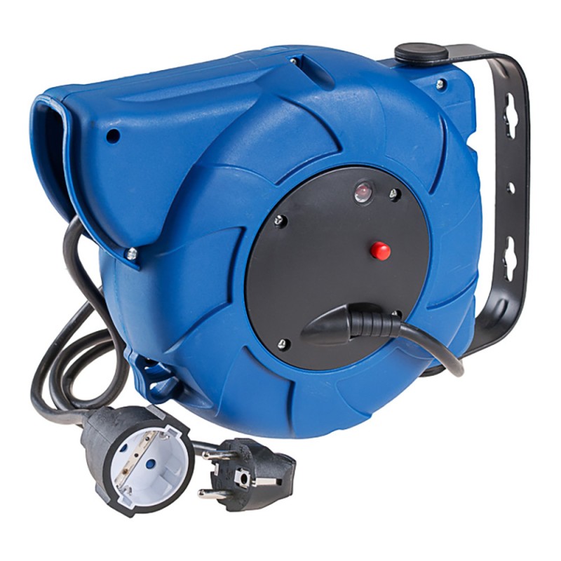 Enrollacables 16 m 3 g 1,50 mm 1 toma bipolar con t/tl automatico 4,8 mm