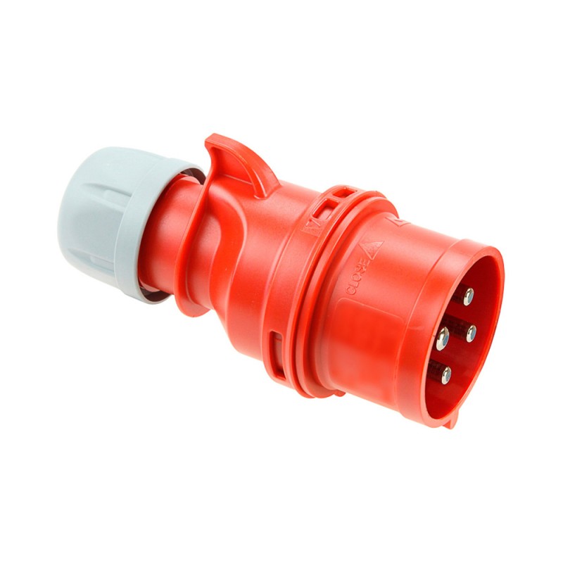 Clavija cetac 3p+t roja 32a 400v~ ip44