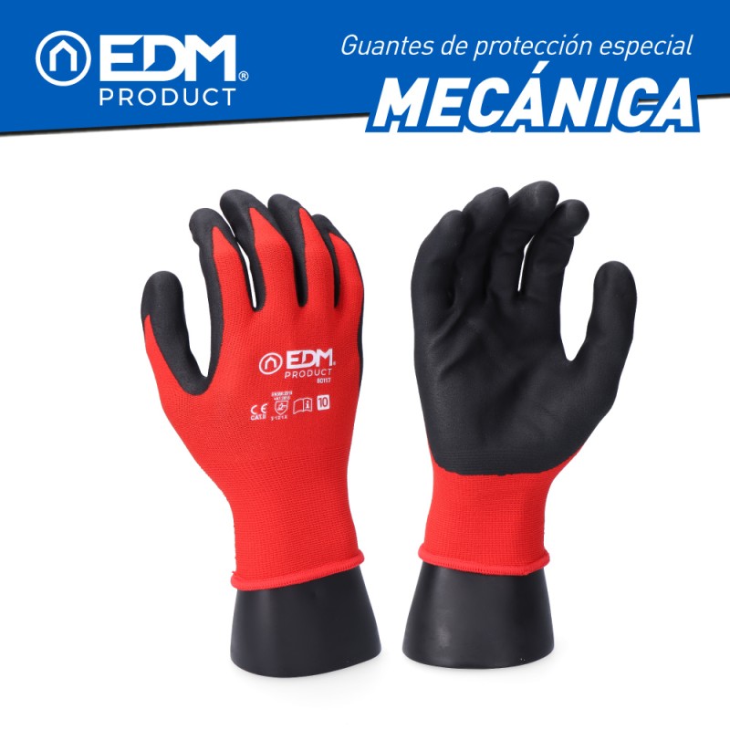 Guantes de protección especial mecánica talla 10