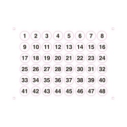 Pack 2 láminas adhesivas a5 identificadores 1 al 48 edm