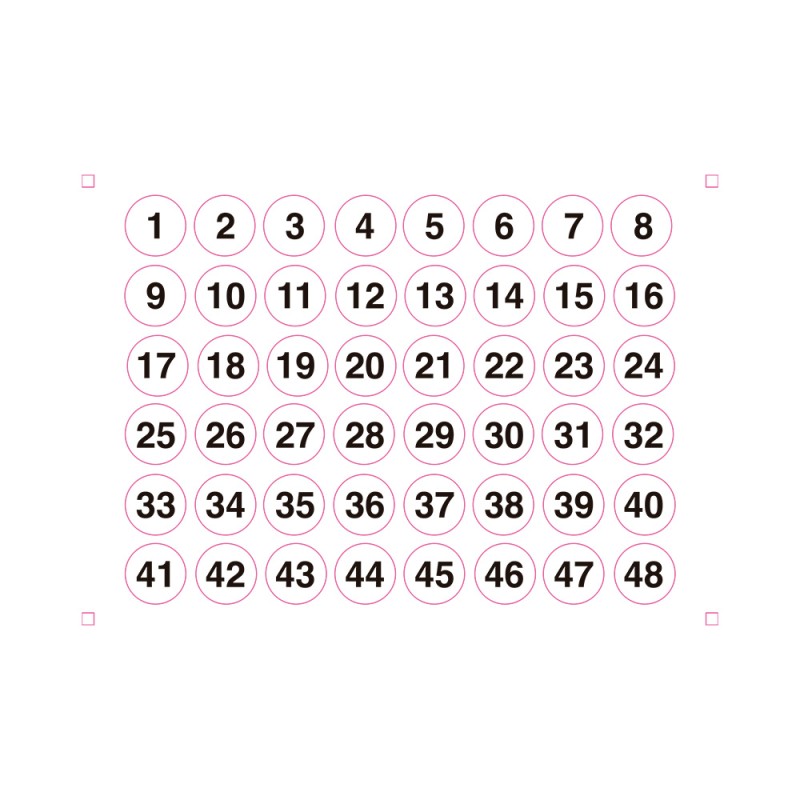 Pack 2 láminas adhesivas a5 identificadores 1 al 48 edm